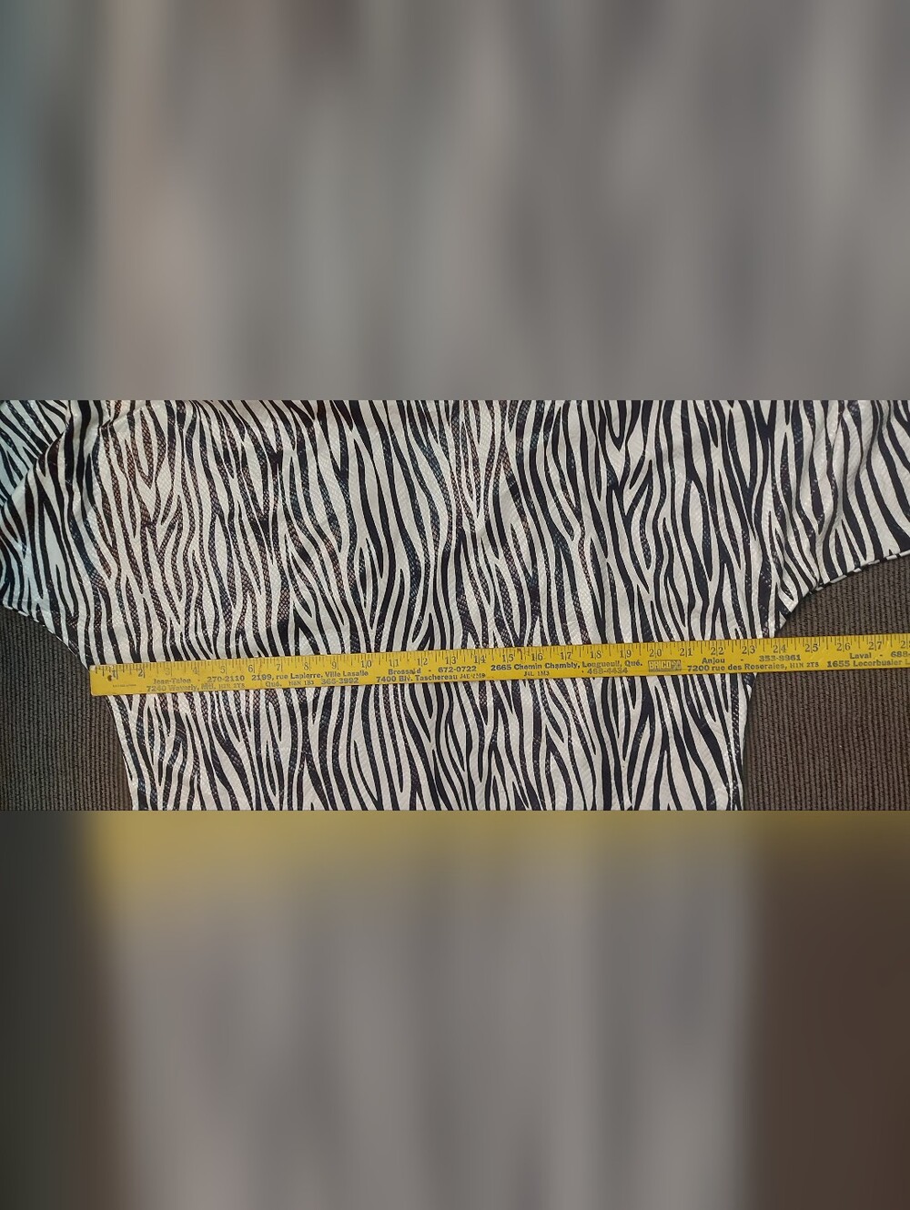 Axange Paris Zebra Print Cutout Keyhole Back Top TU - Picture 11 of 14